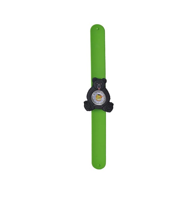 SLAP WATCH BEAR BLACK - ΡΟΛΟΙ ΜΑΥΡΗ ΑΡΚΟΥΔΑ KM-22909