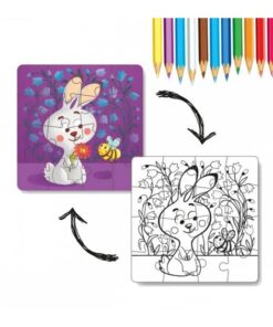 Rompecabezas para colorear pequeño oso 16 TMX - 2 EN 1 PUZZLE/PINTURA CONEJO DO300121