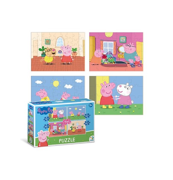 PUZZLE 4 IN 1 PEPPA IL MAIALE - La vita di do200343