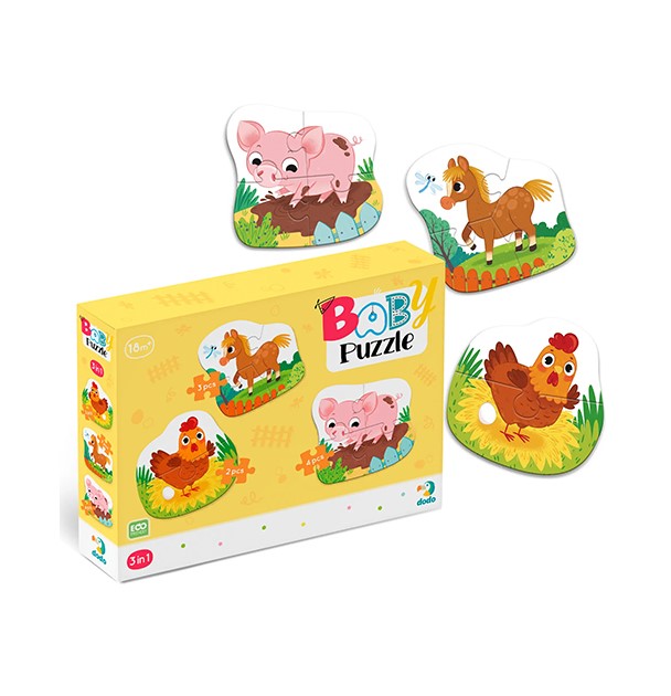 PUZZLE 3 IN 1 DAY IN THE FARM - A DAY ON THE FARM DO300394