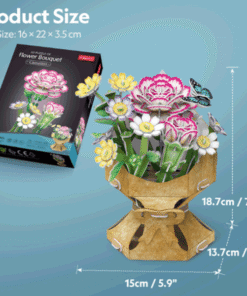 FLOWER BOUQUET CARNATION - ΜΠΟΥΚΕΤΟ ΜΕ ΛΟΥΛΟΥΔΙΑ ΓΑΡΥΦΑΛΛΟ CF3300 - Image 3