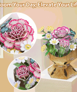 FLOWER BOUQUET CARNATION - ΜΠΟΥΚΕΤΟ ΜΕ ΛΟΥΛΟΥΔΙΑ ΓΑΡΥΦΑΛΛΟ CF3300 - Image 5