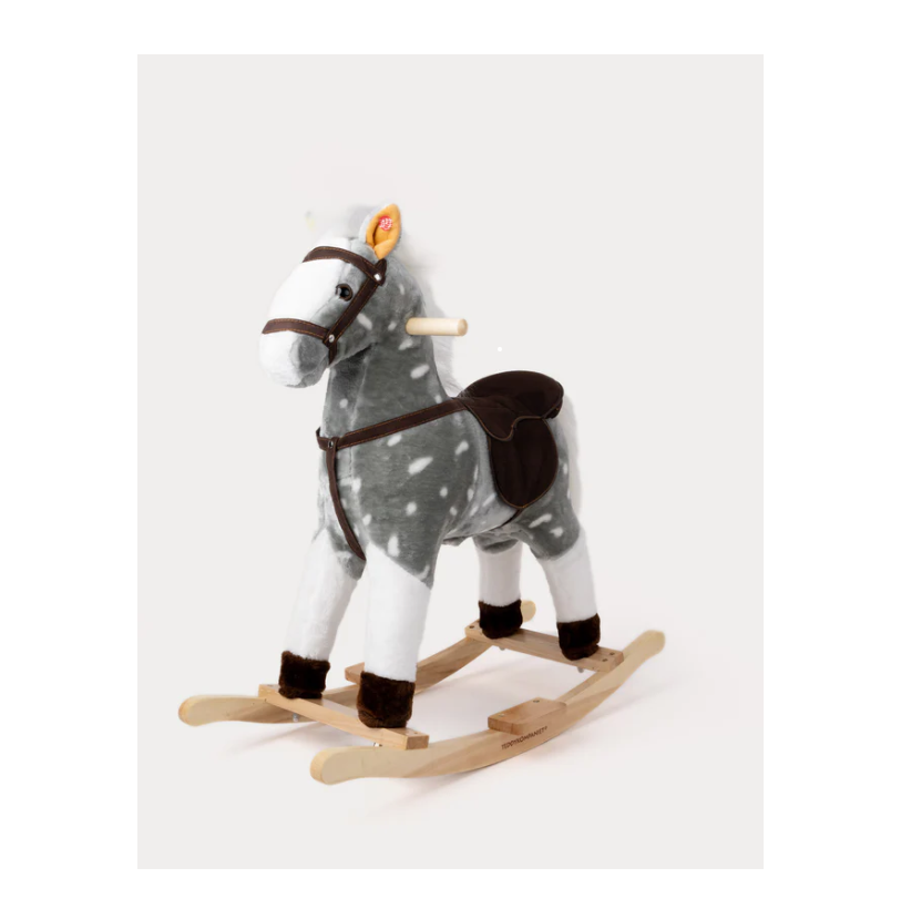 CABALLO BALANCÍN ME PRECINA 2 SONIDOS GRISES 75 X 70CM TK12580