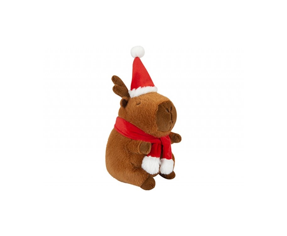 CAPYBARA WITH CHRISTMAS HAT & SCARF 20CM - PM445082