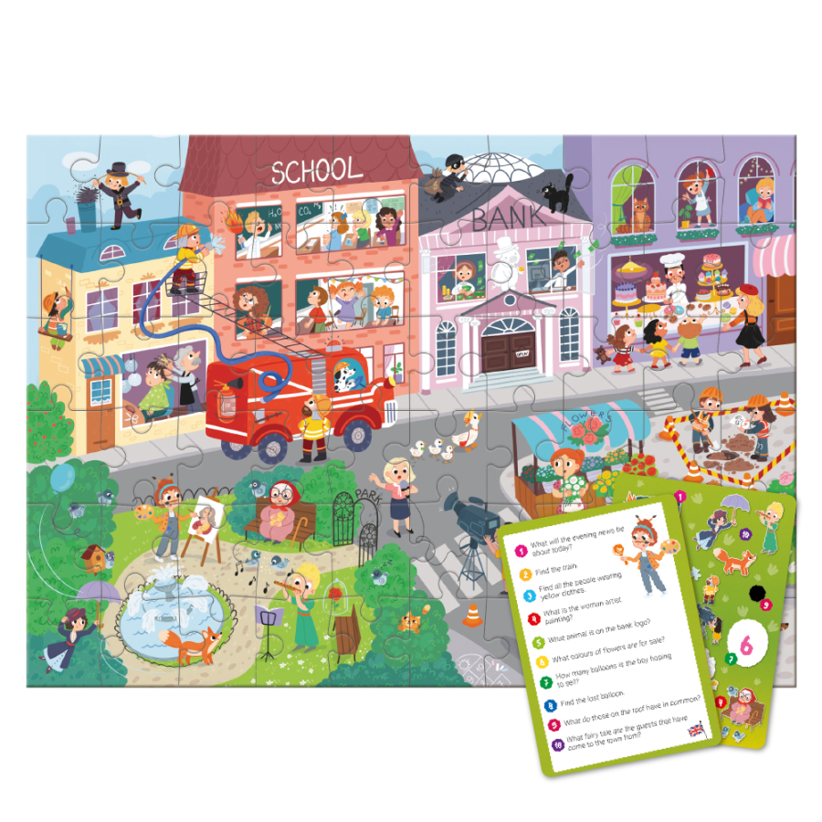 WIMMEL PUZZLE THE TOWN OF PROFESSIONS 60 TMX - Η ΠΟΛΗ ΜΕ ΤΑ ΕΠΑΓΓΕΛΜΑΤΑ DO300662 - Изображение 3