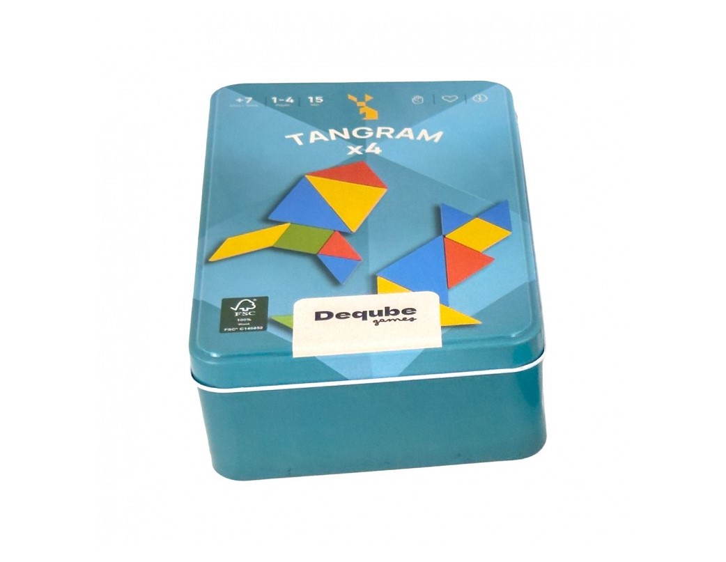 4 ΞΥΛΙΝΑ TANGRAM ΣΕ ΜΕΤΑΛΛΙΚΟ ΚΟΥΤΙ DQ00324 - Image 2