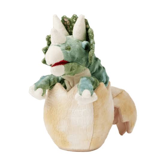 TRICERATOPS HANDPUPPET IN EGG (ΤΡΙΚΕΡΑΤΟΠΑΣ ΓΑΝΤΟΚΟΥΚΛΑ ΣΕ ΑΥΓΟ) 20cm TK4430